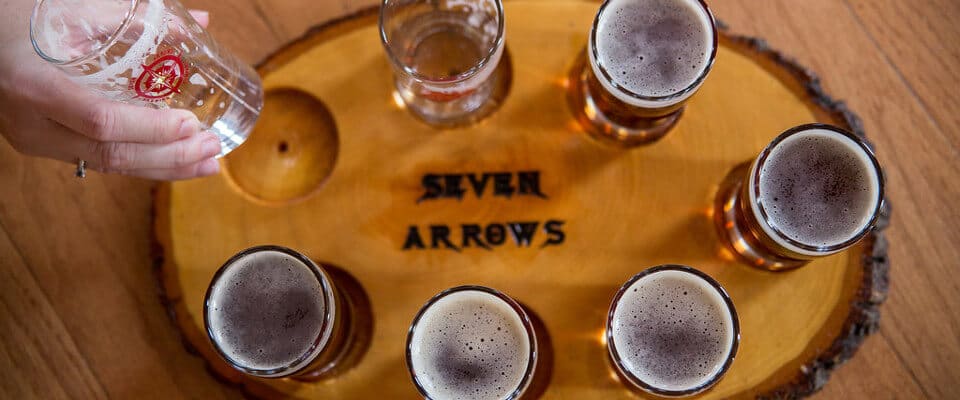 Seven Arrows beer glasses