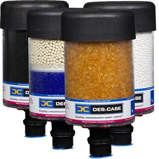 Des-Case customized desiccant breathers
